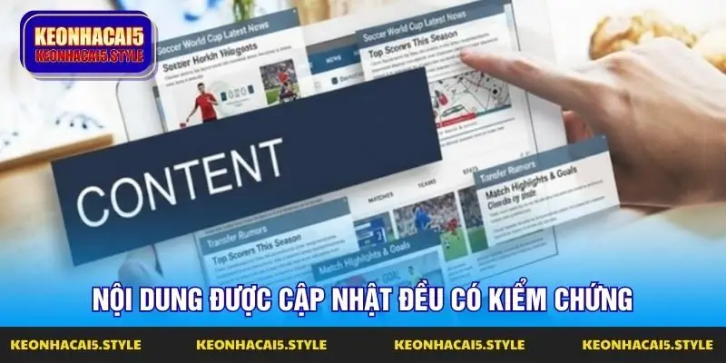 noi dung duoc cap nhat deu co kiem chung