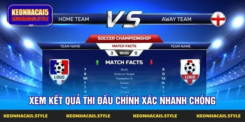 xem ket qua thi dau chinh xac nhanh chong